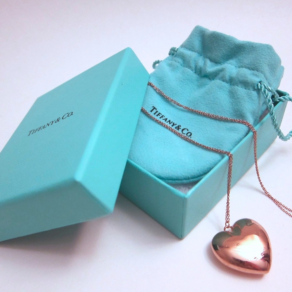 Hearts Pendant Necklace Rubedo Metal Large  24"